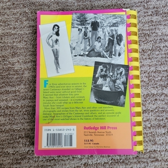 MARY ANN'S GILLIGAN'S ISLAND COOKBOOK by DAWN WELLS 1993 - Picture 2 of 15